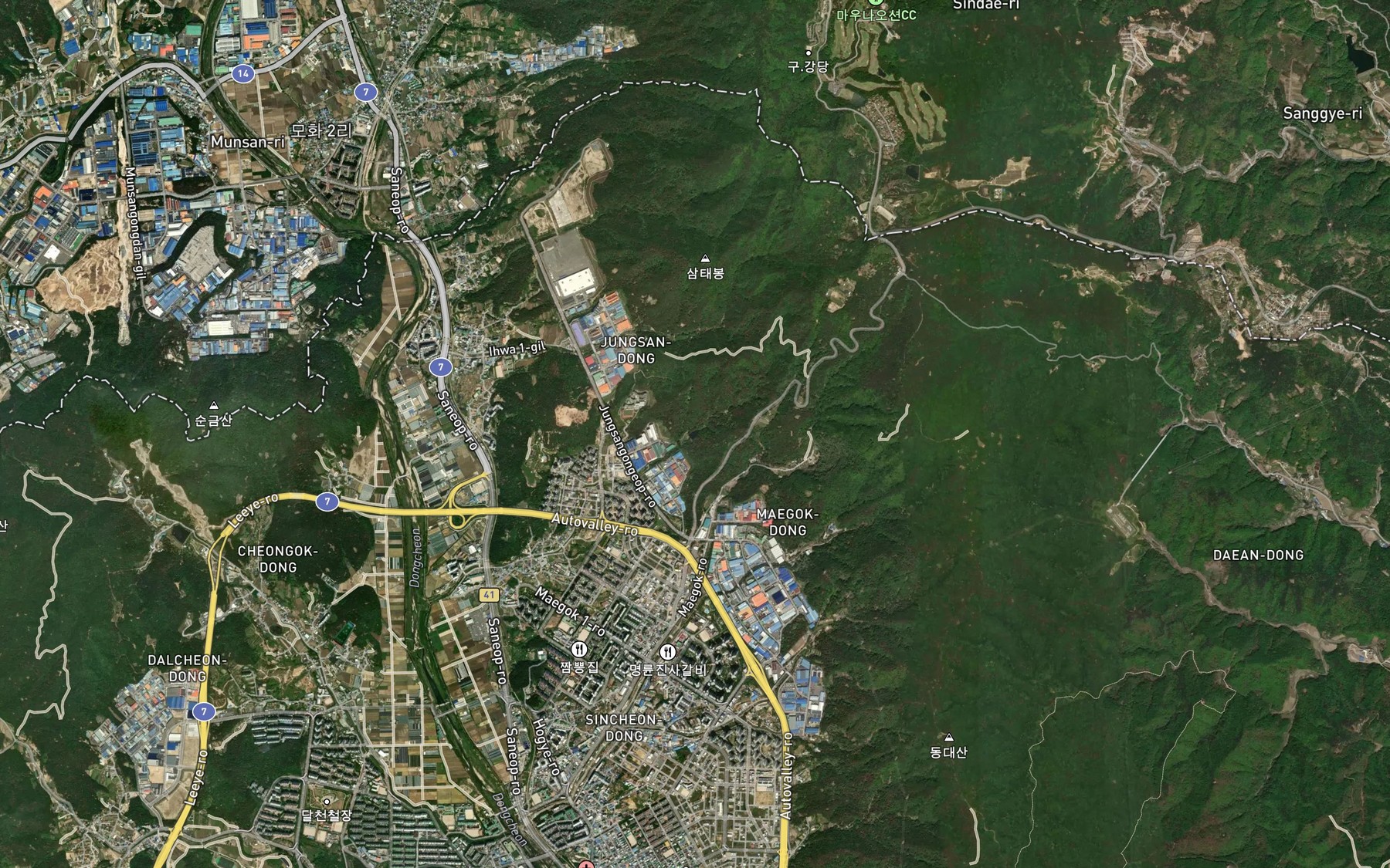 Satellite map of the Yaksumot