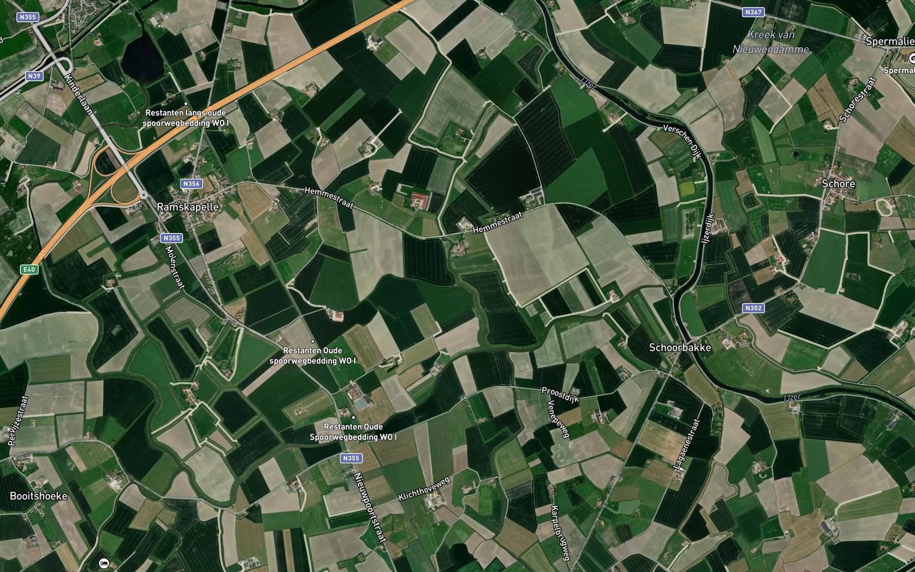 Satellite map of the Ramskapelleleed