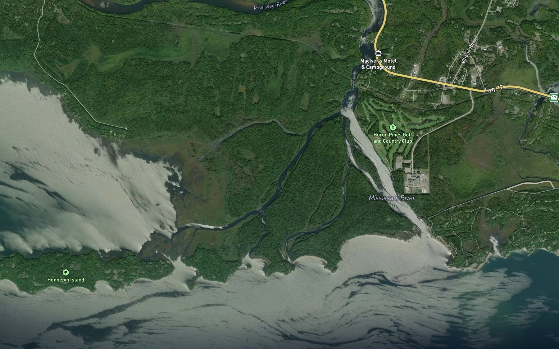 Satellite map of the West Branch