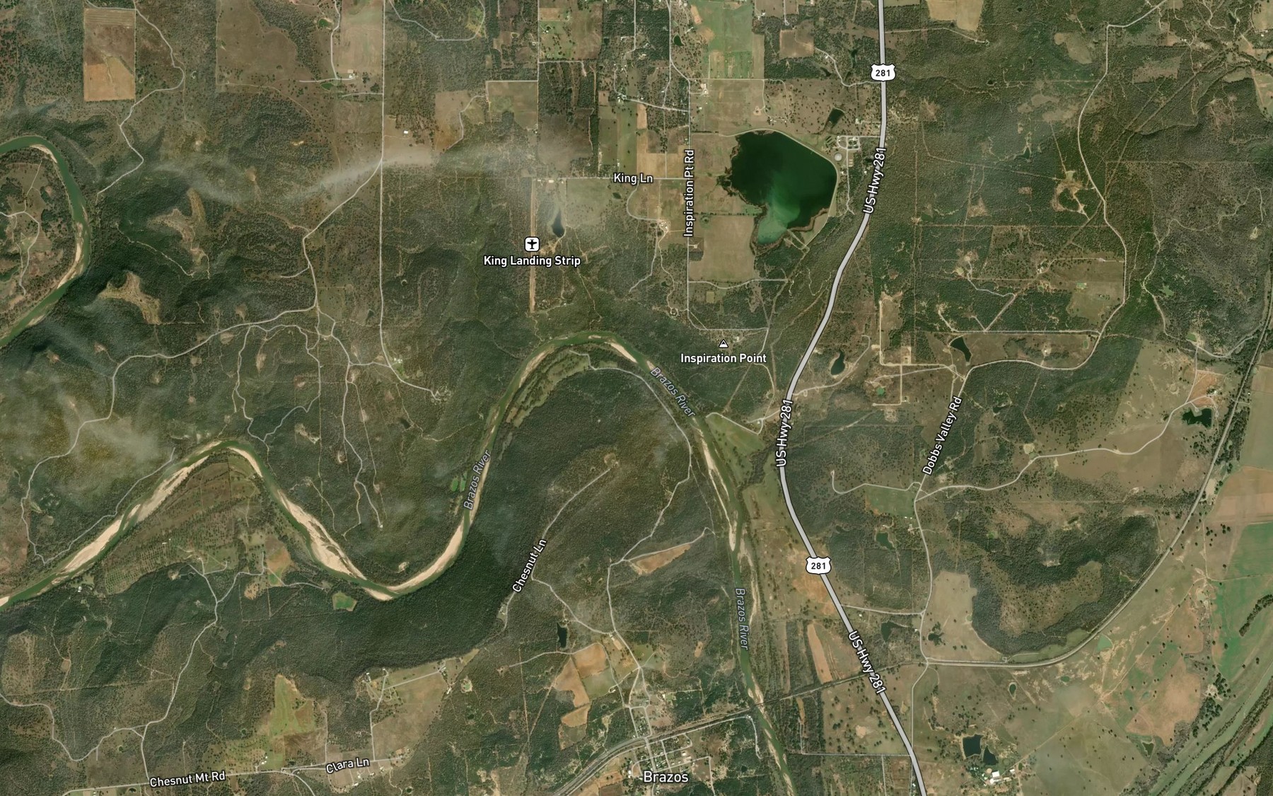 Satellite map of the Polk Stalk Bend