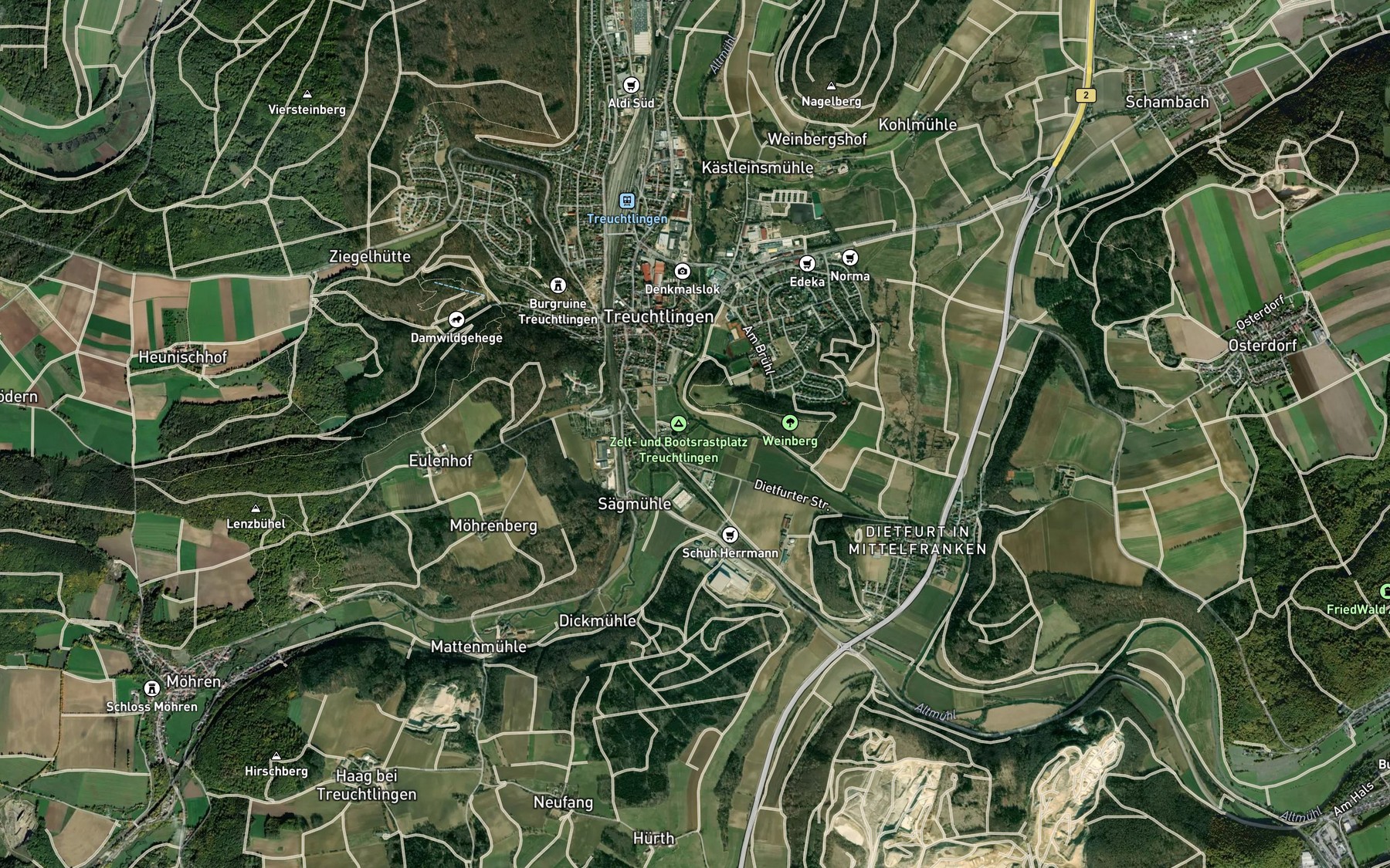 Satellite map of the Mohrenbach