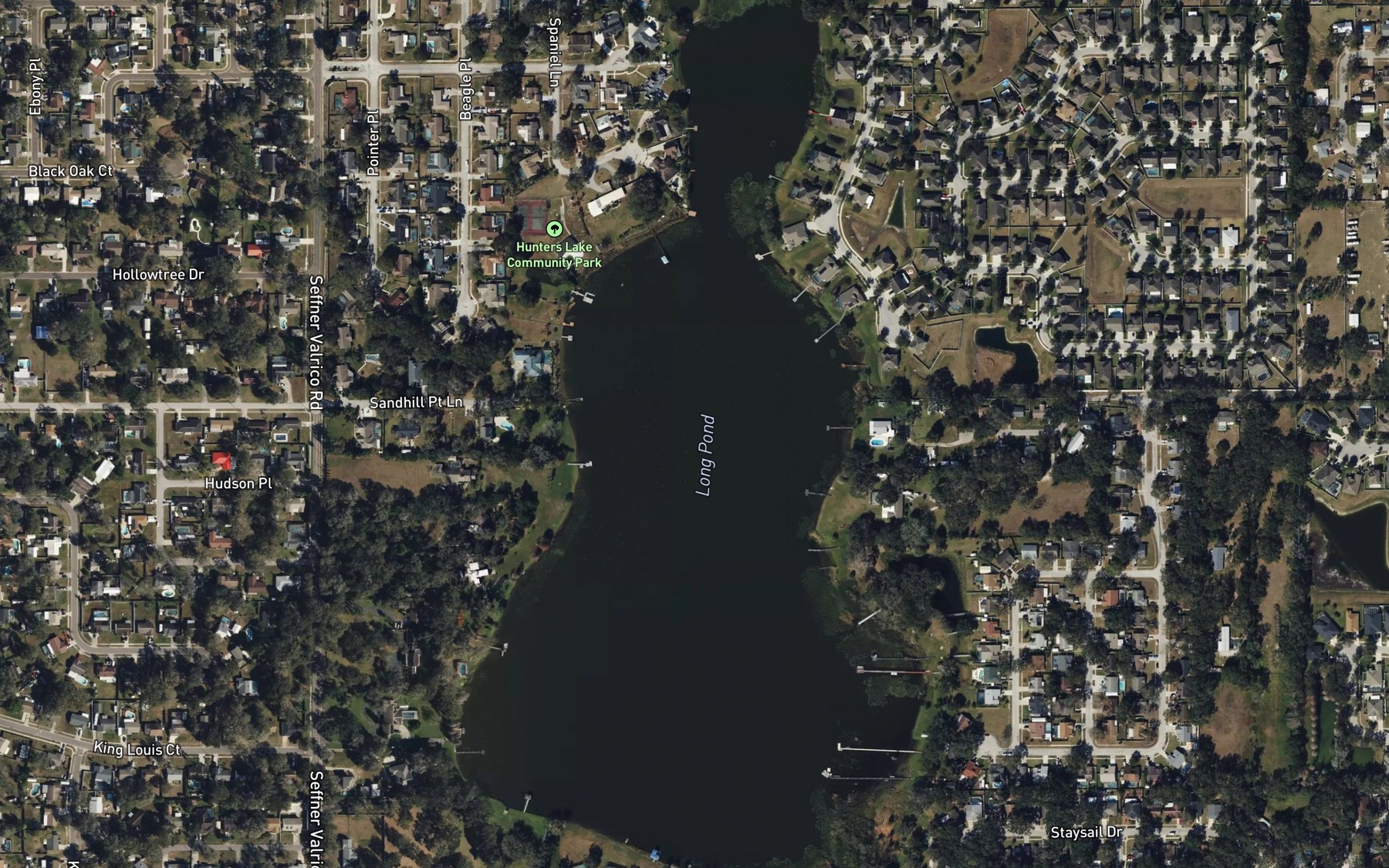 Satellite map of the Long Pond