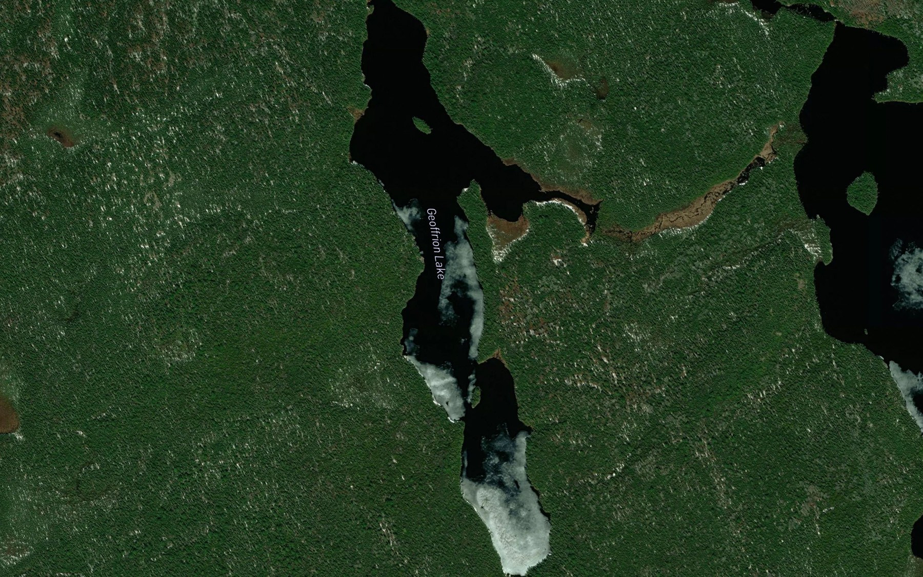 Satellite map of the Geoffrion Lake