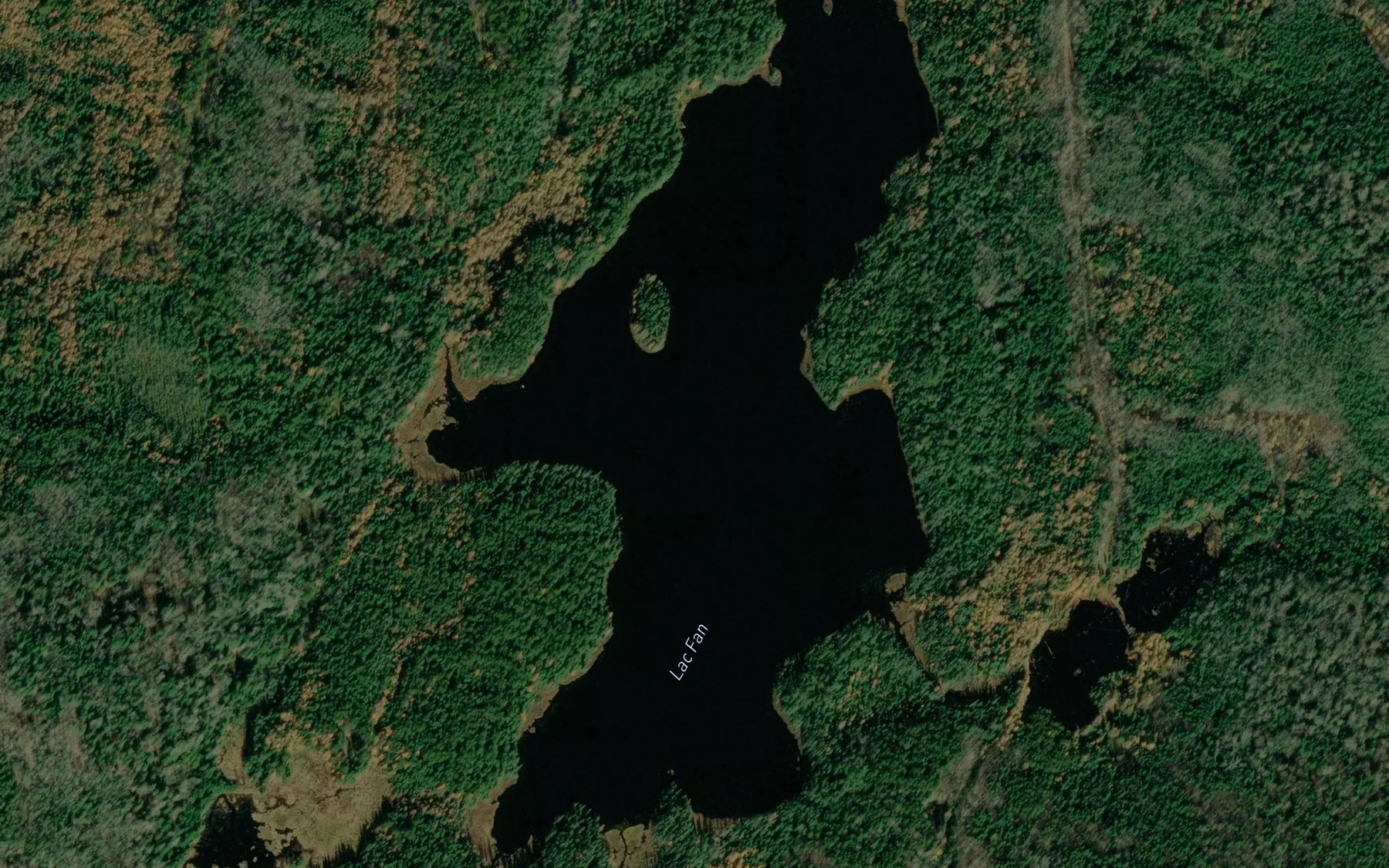 Satellite map of the Lac Fan