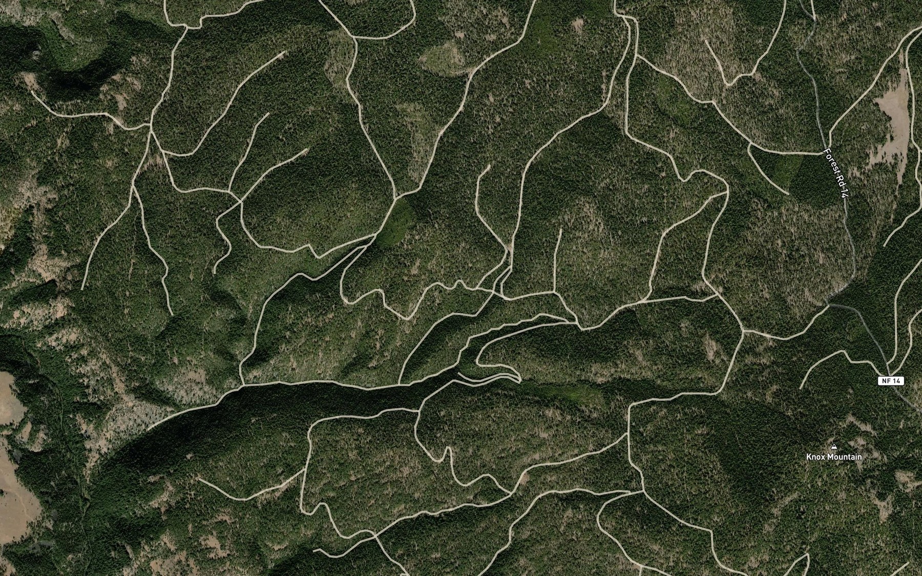Satellite map of the Hawk Spring (historical)