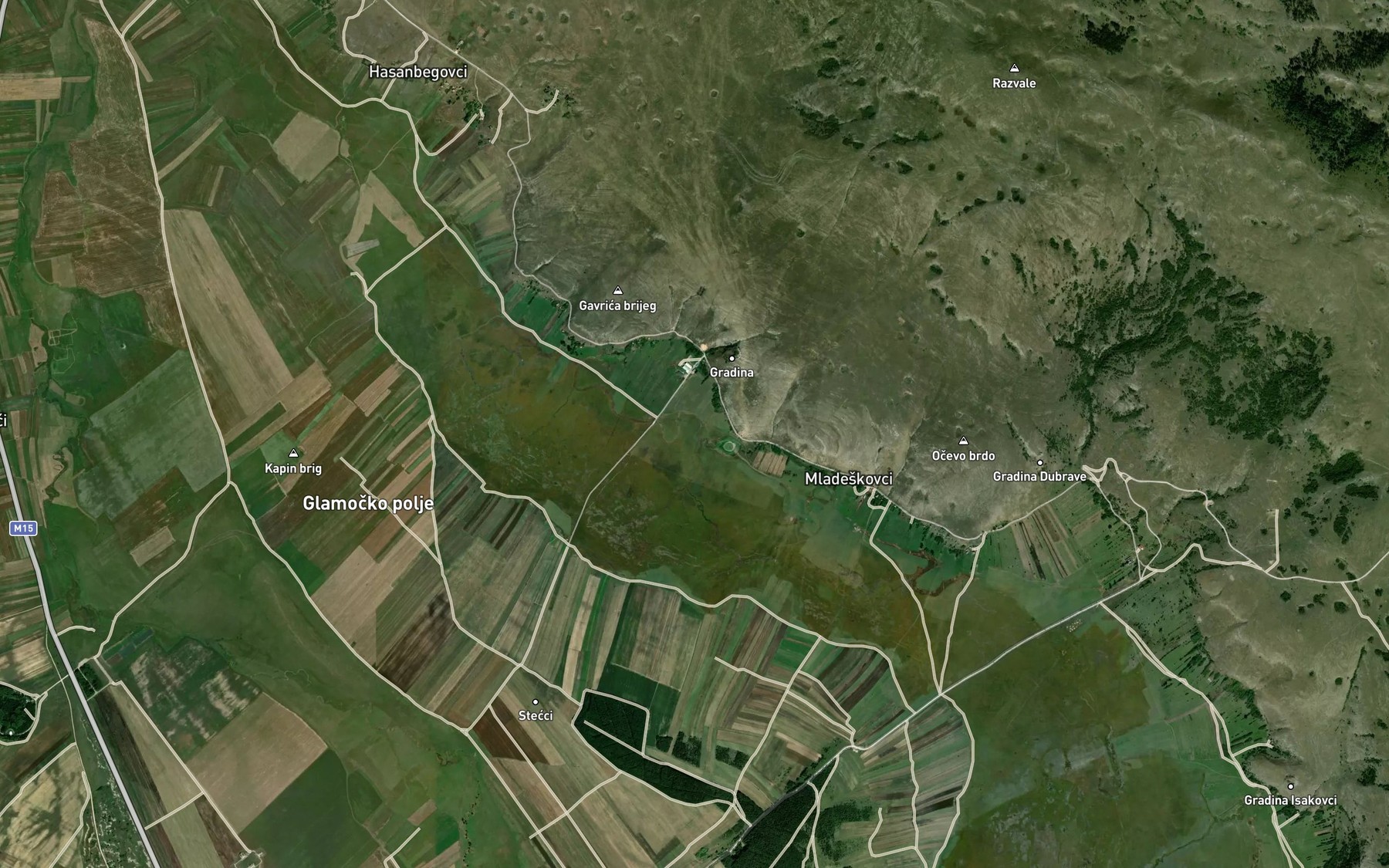 Satellite map of the Ribnik