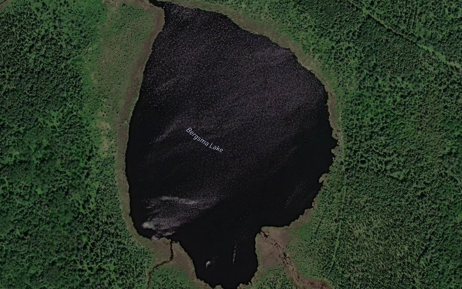 Satellite map of the Bergsma Lake