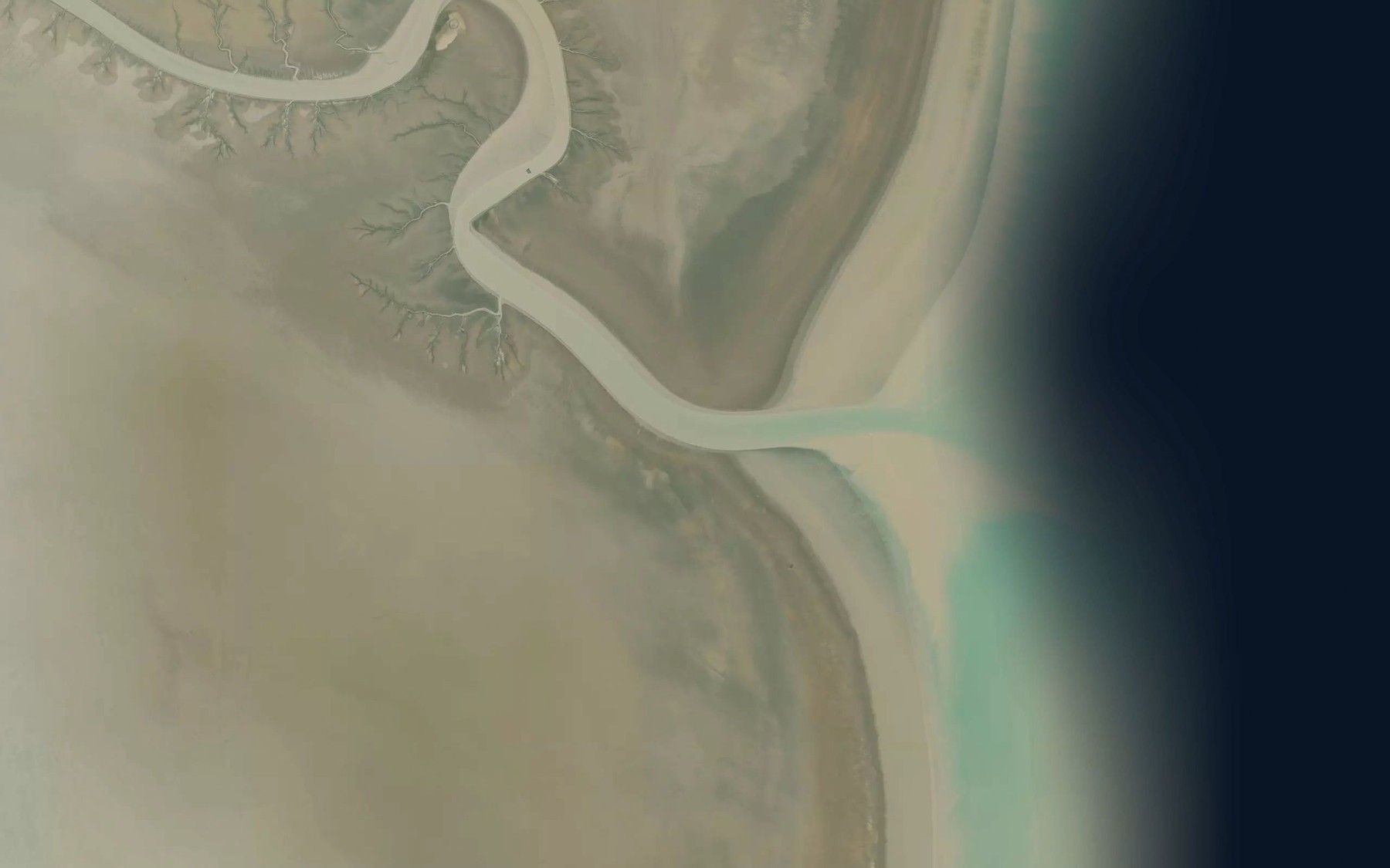 Satellite map of the Khowr-e Melh
