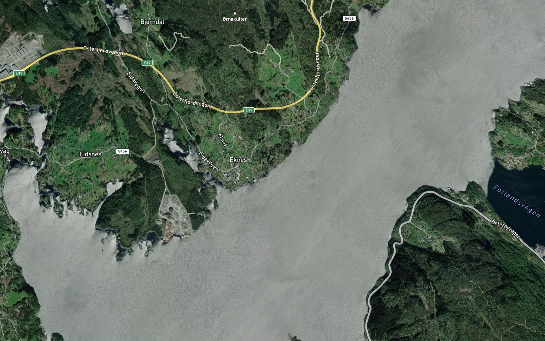 Satellite map of the Kvernhusviki