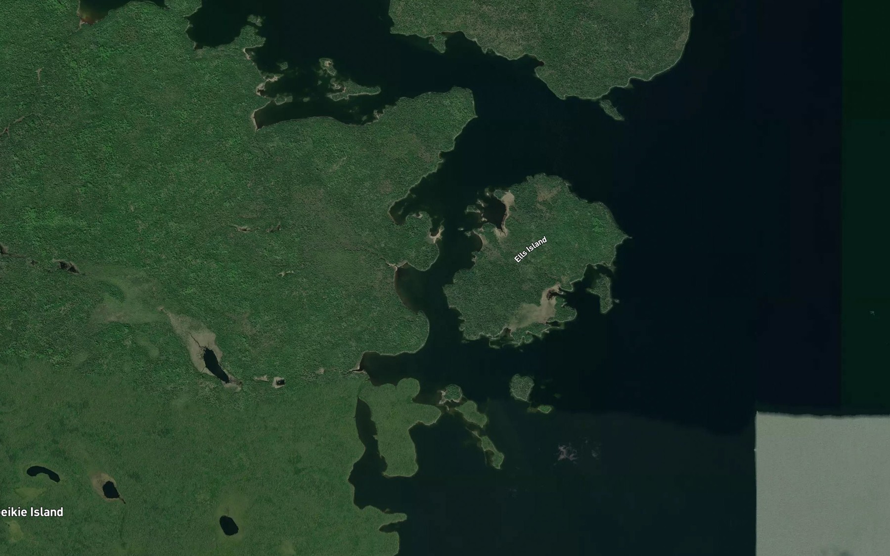 Satellite map of the Blind Channel
