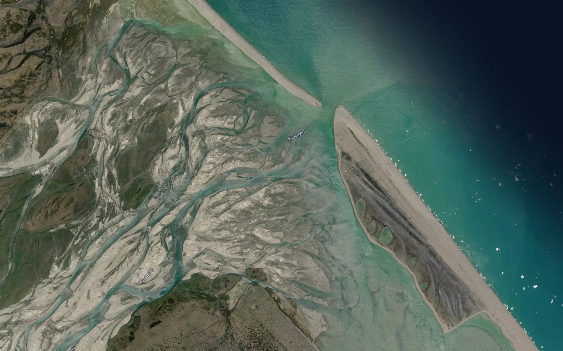 Satellite map of the Kyvekvin