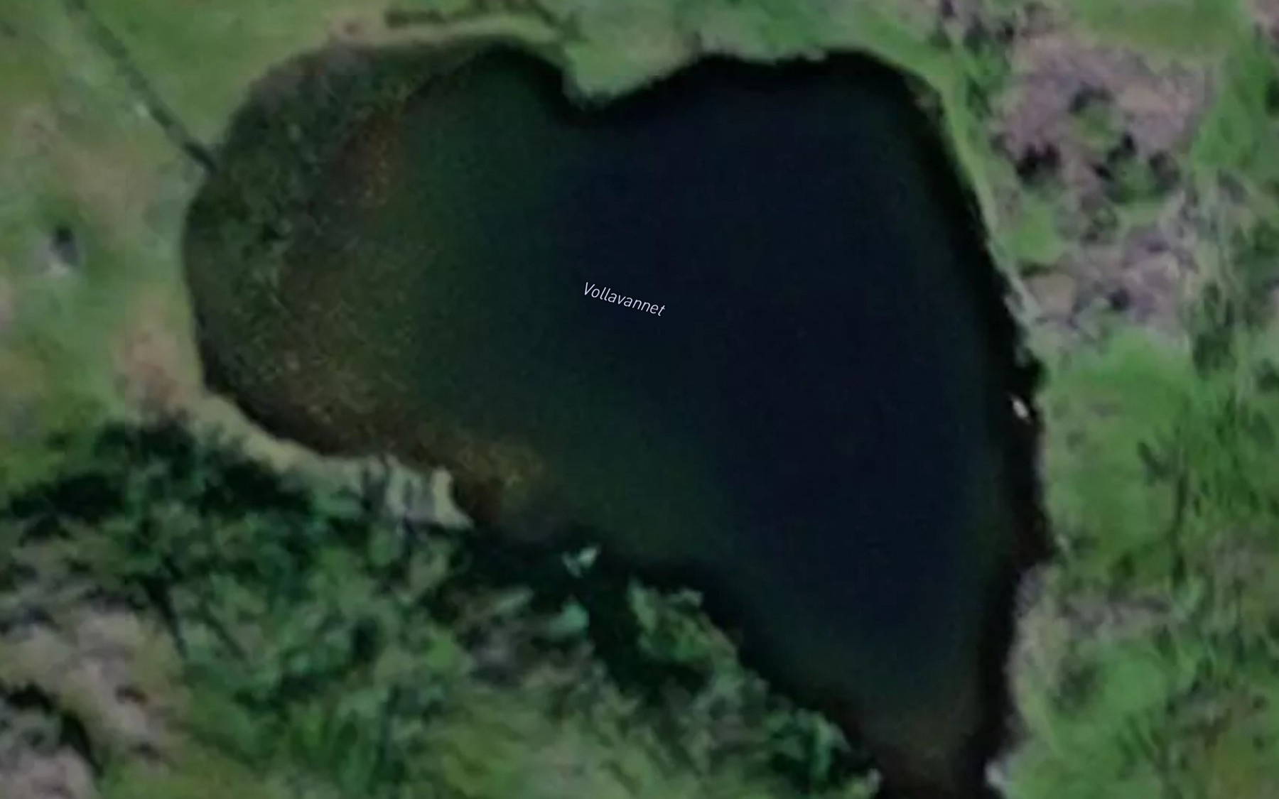 Satellite map of the Vollavatnet