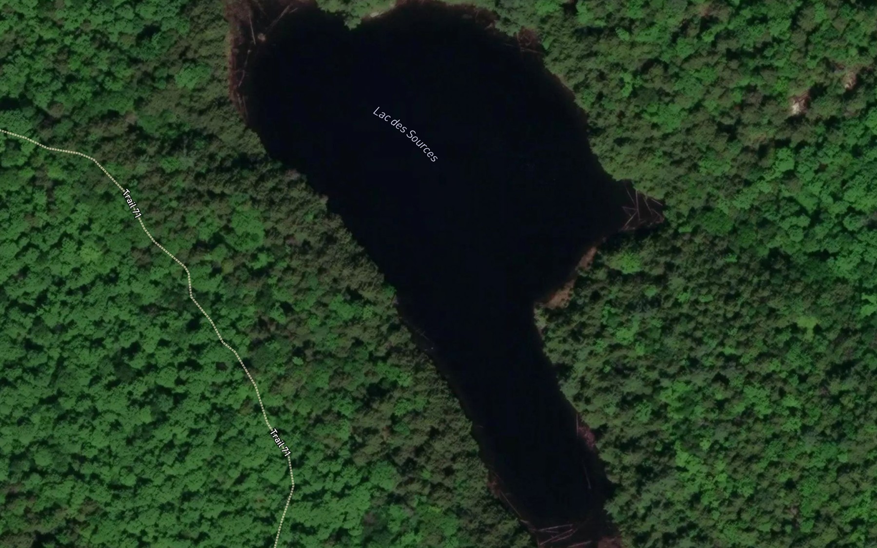 Satellite map of the Lac des Sources