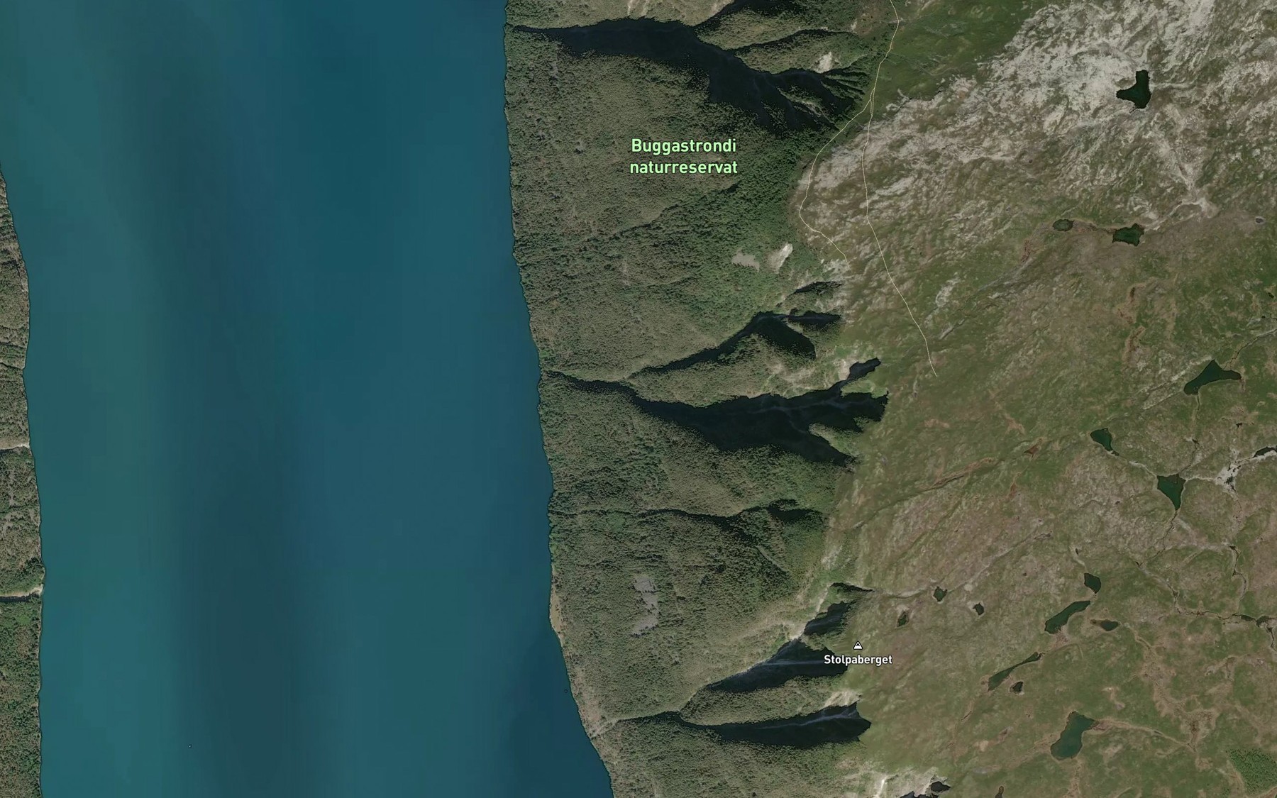 Satellite map of the Jensagjelet
