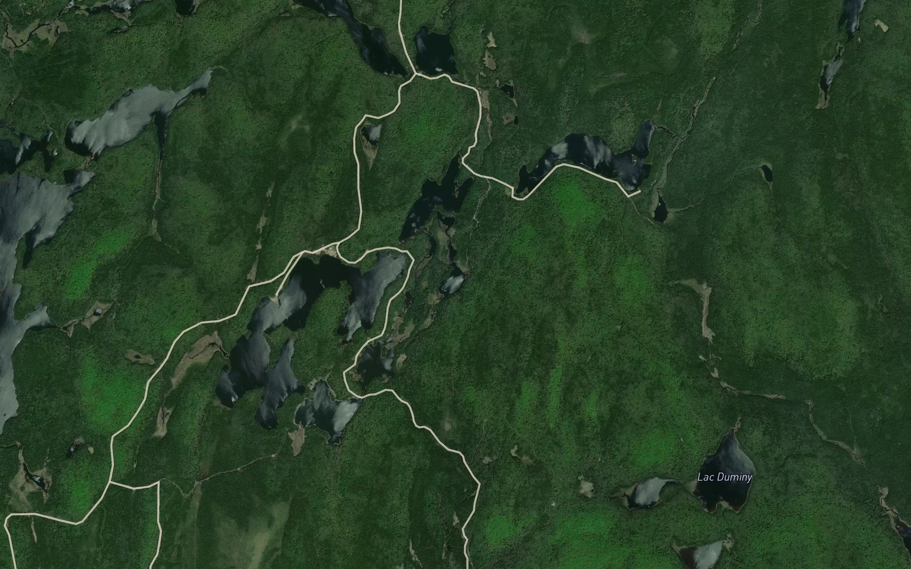 Satellite map of the Lac Donat