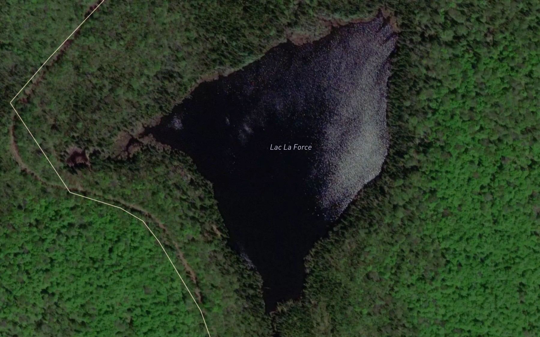 Satellite map of the Lac La Force