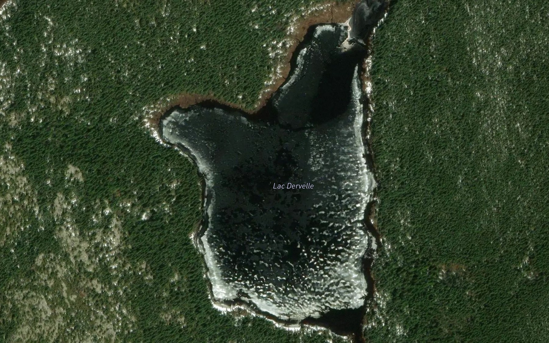 Satellite map of the Lac Dervelle