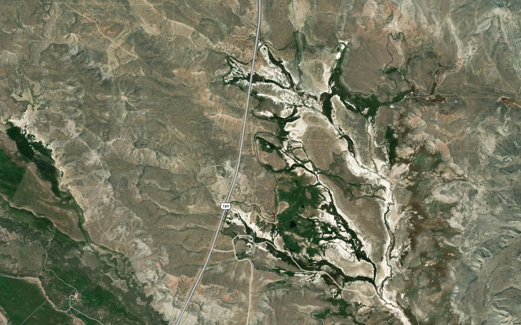 Satellite map of the Green River Supply Canal