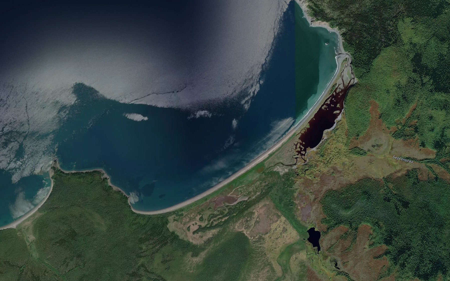 Satellite map of the Bukhta Bersen'yeva