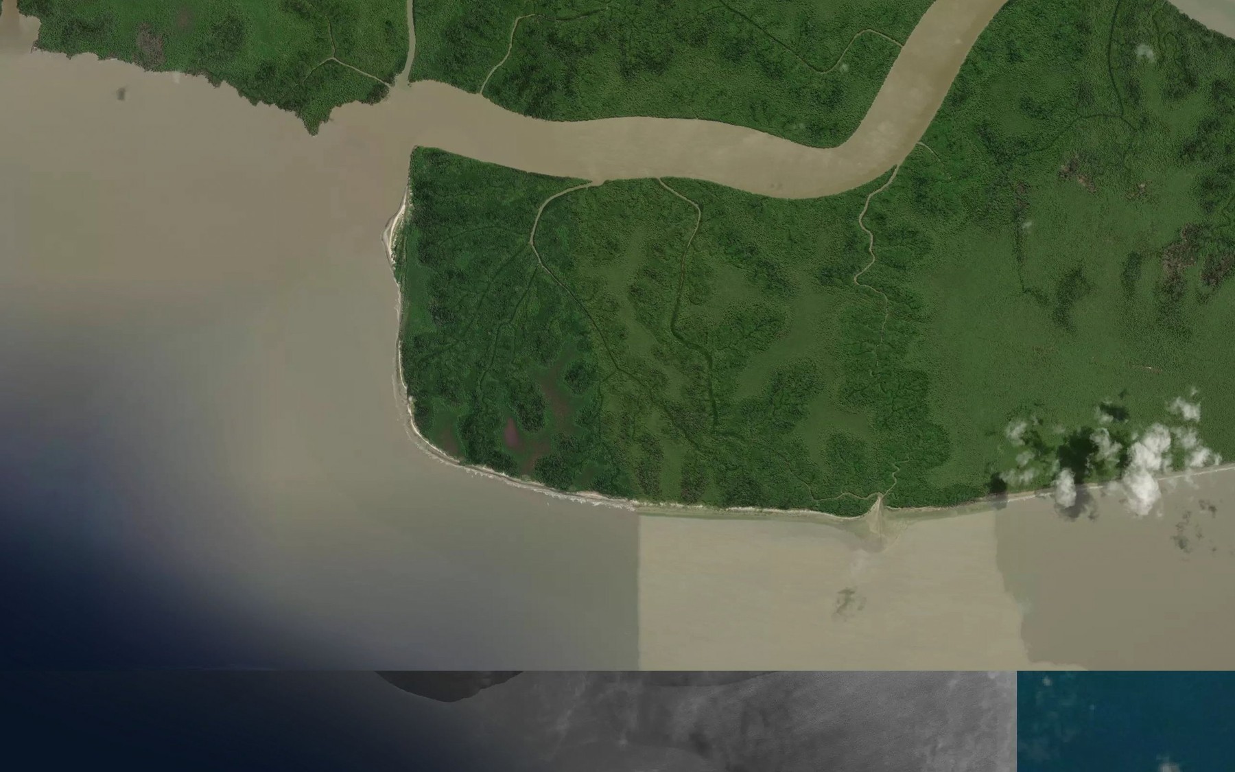 Satellite map of the Selat Eki