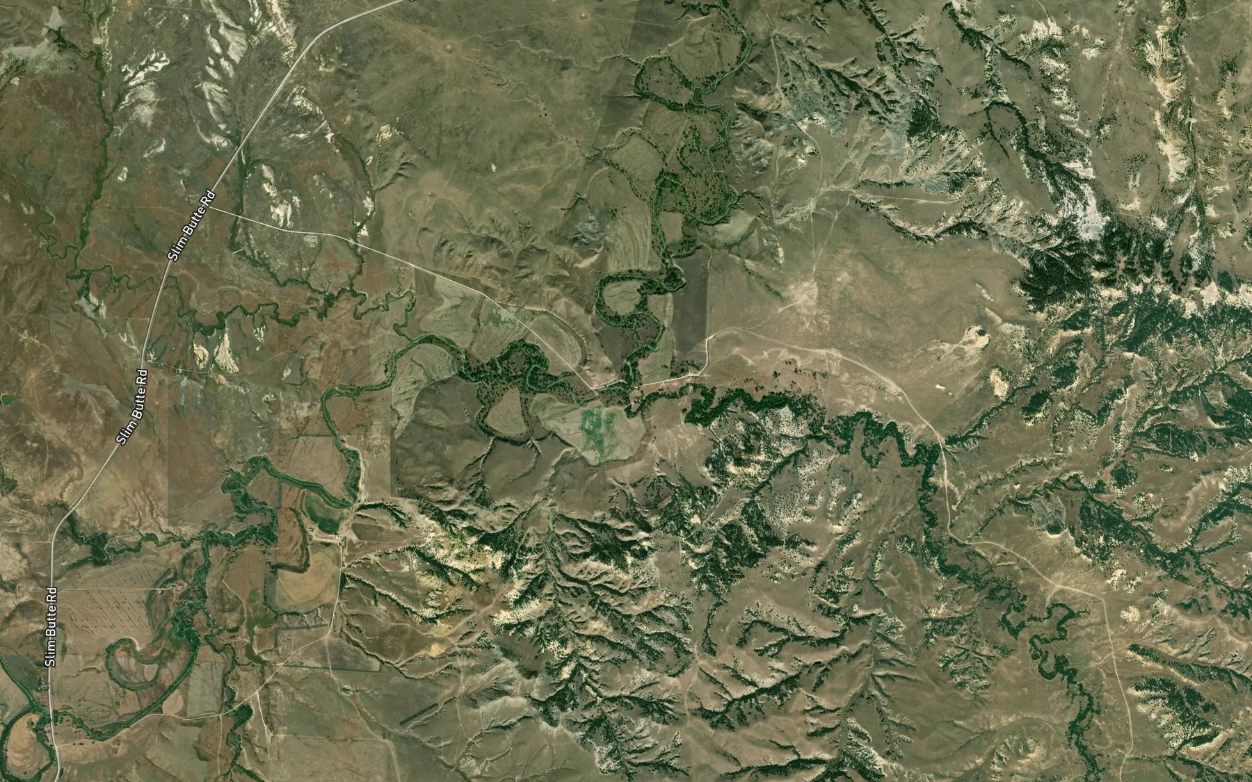 Satellite map of the Beaver Creek