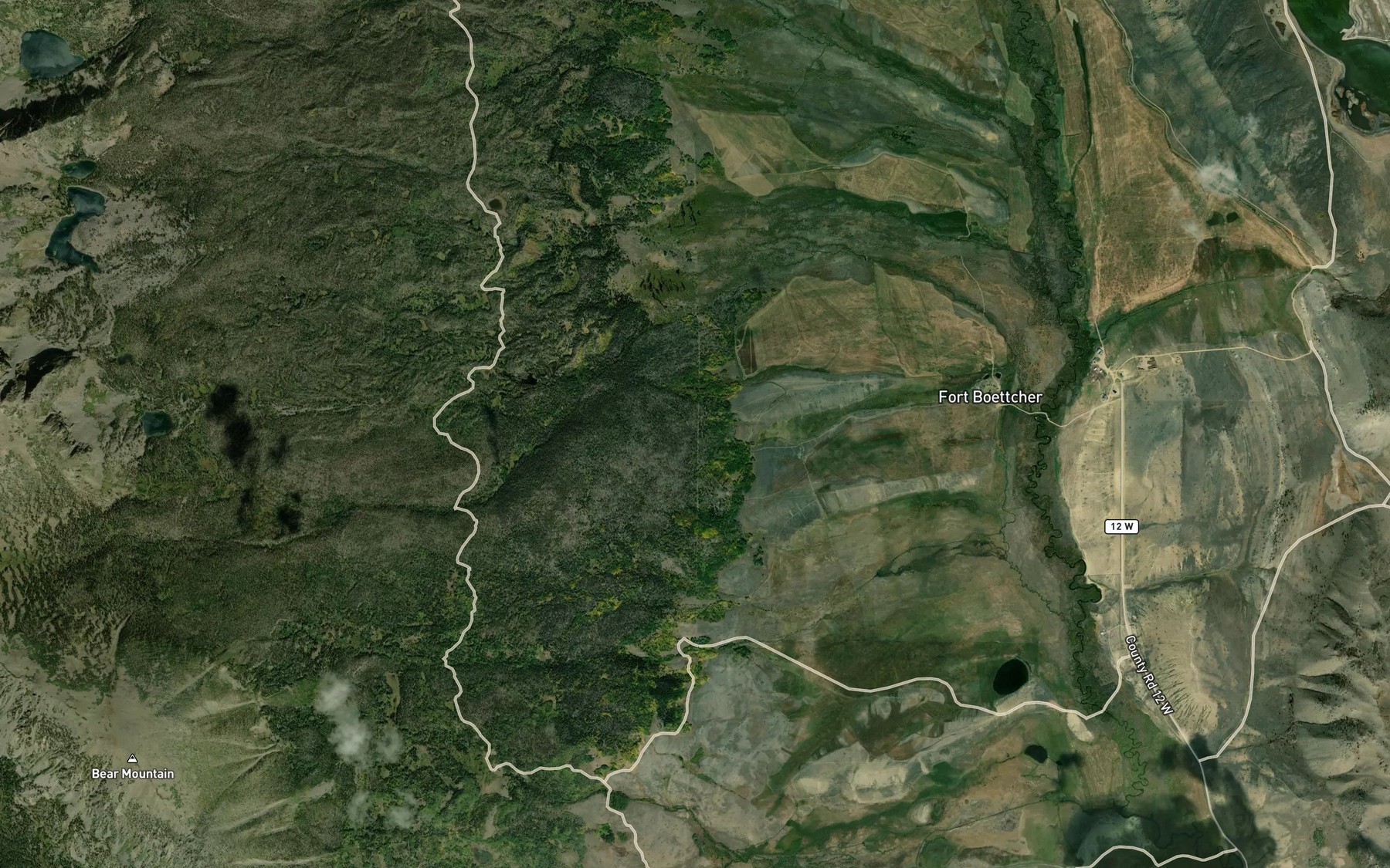 Satellite map of the West Boettcher Ditch