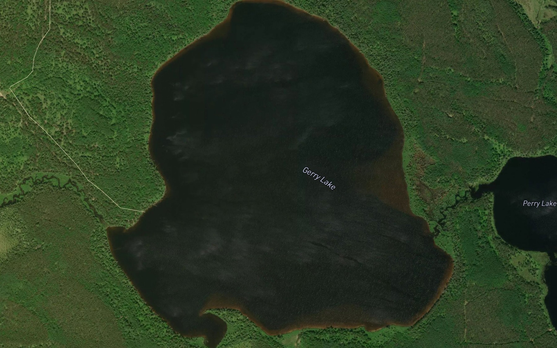 Satellite map of the Gerry Lake