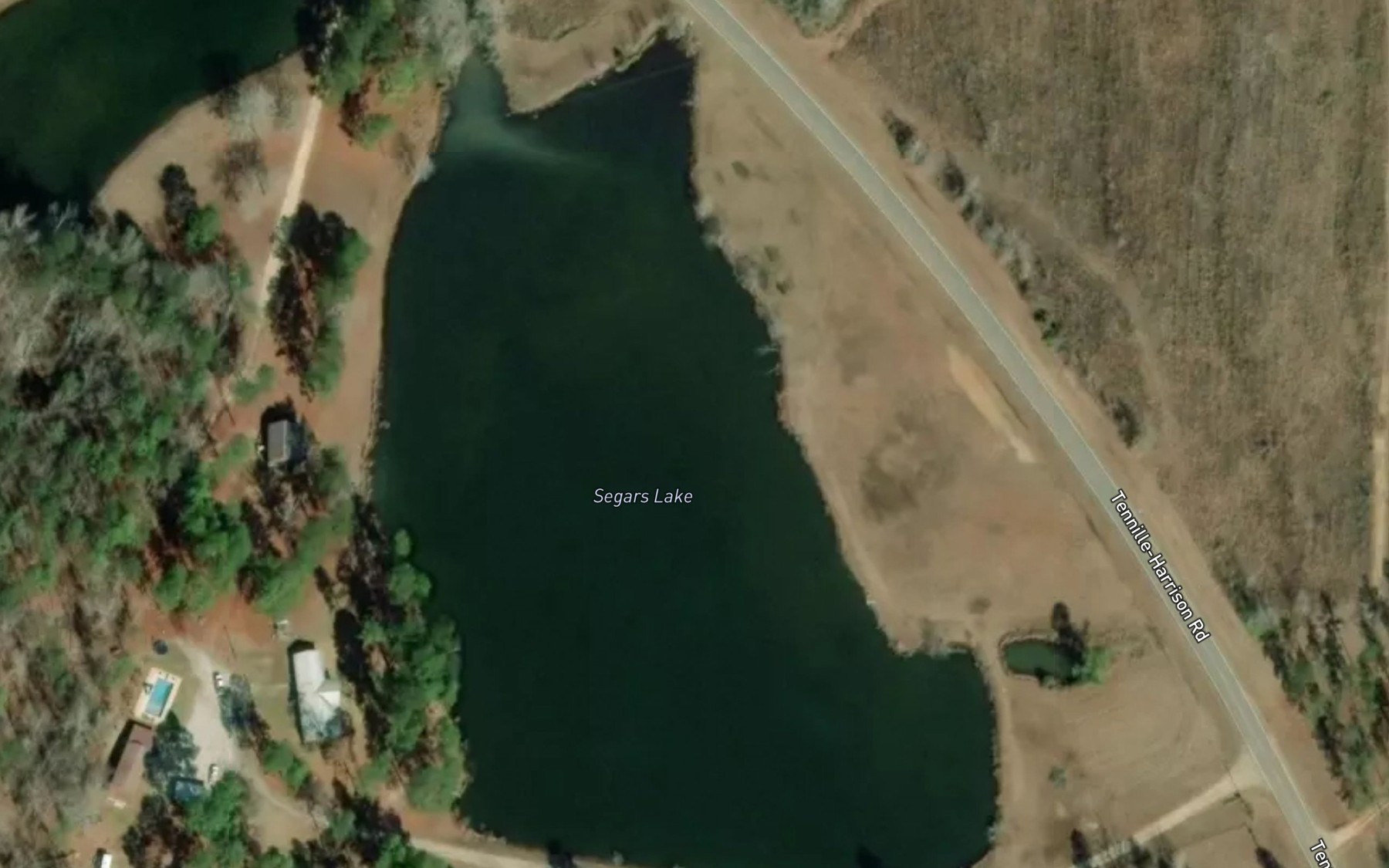 Satellite map of the Segars Lake