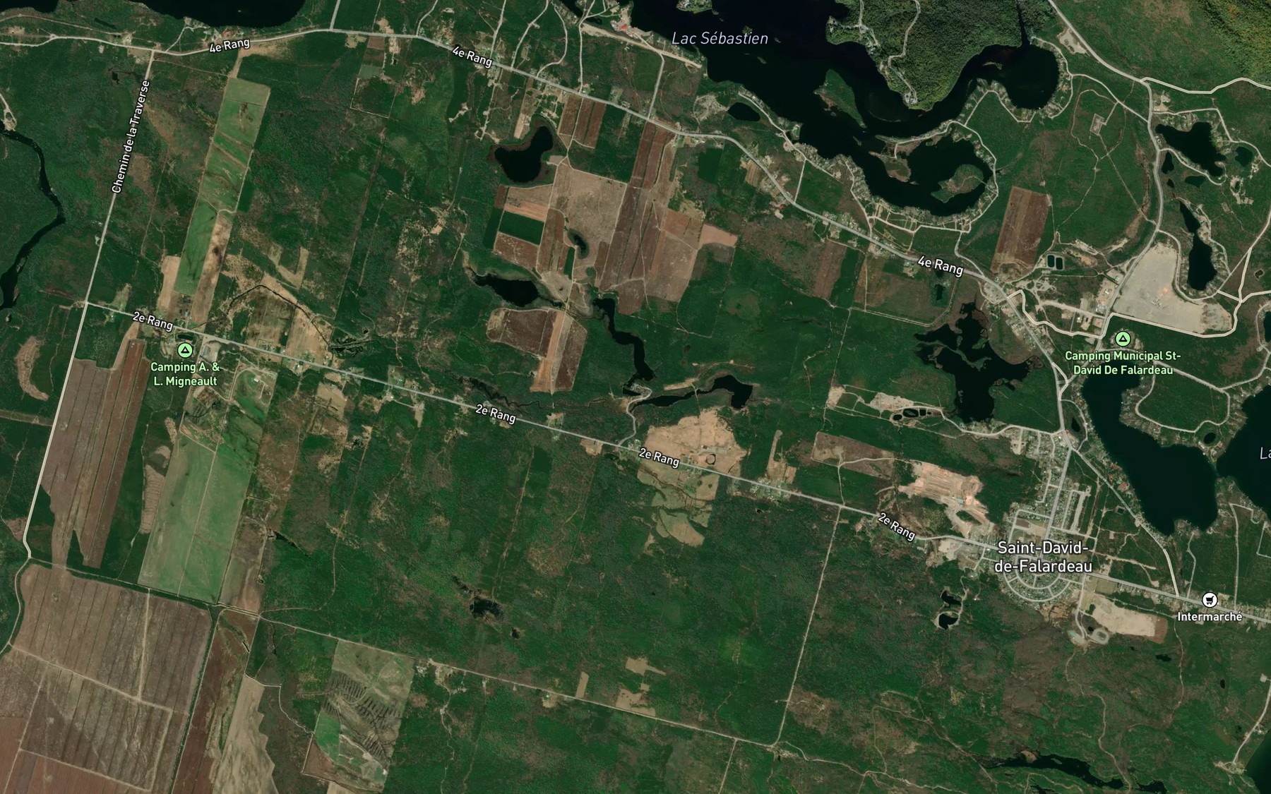 Satellite map of the Lac Piscine