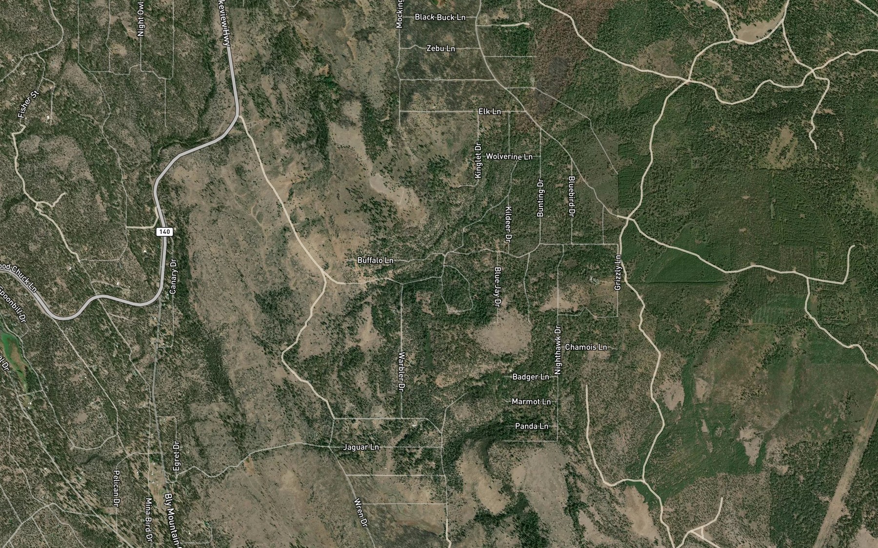 Satellite map of the Indian Spring