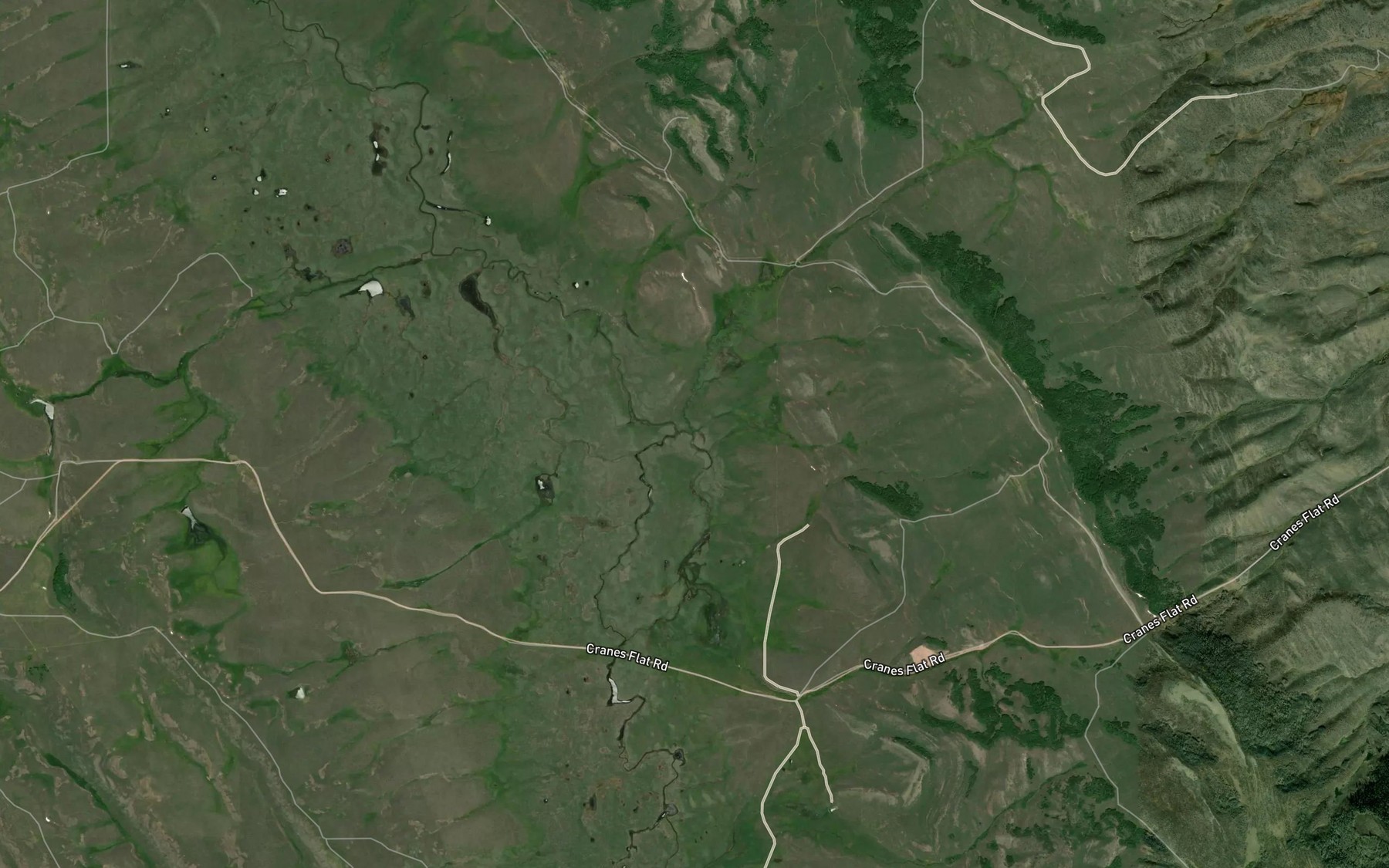 Satellite map of the Reed Creek