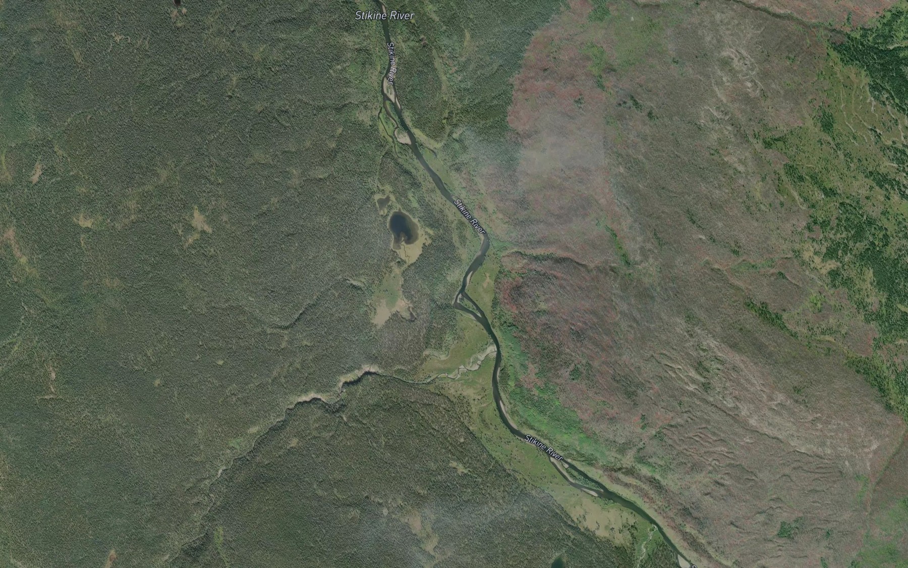 Satellite map of the Chili Creek