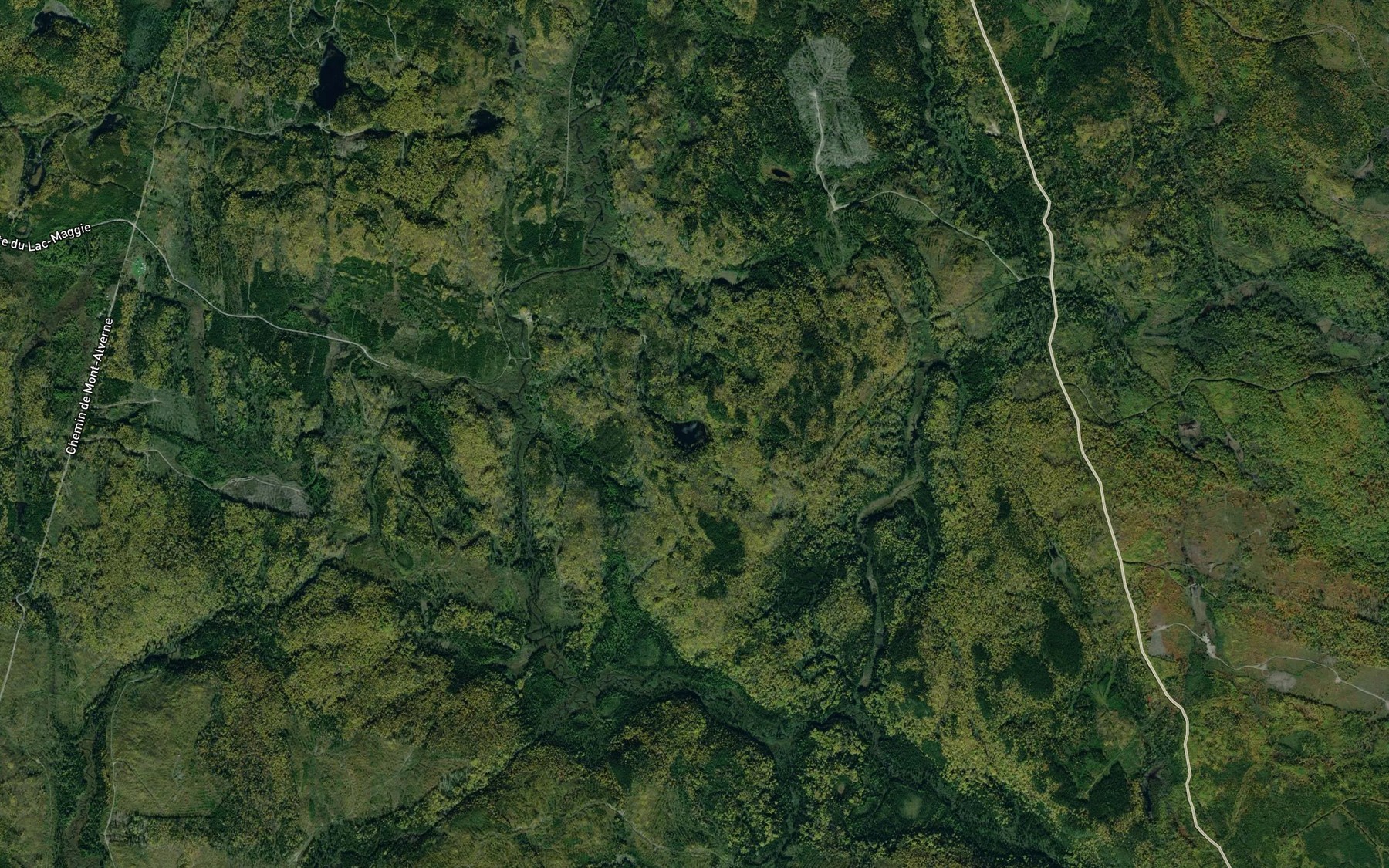 Satellite map of the Lac Prudent