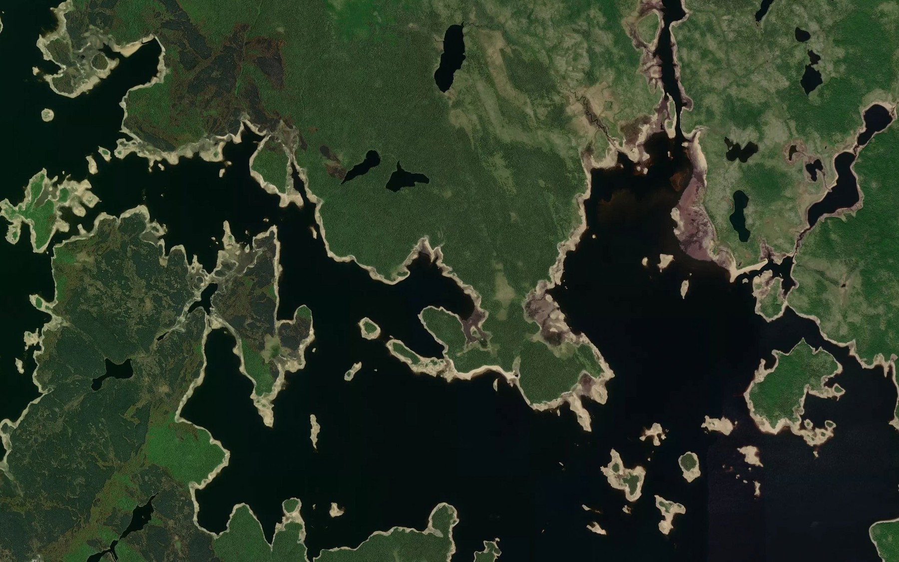 Satellite map of the Baie du Caribou