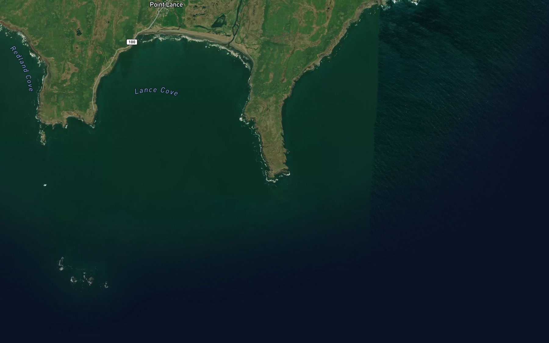 Satellite map of the Downeys Dock