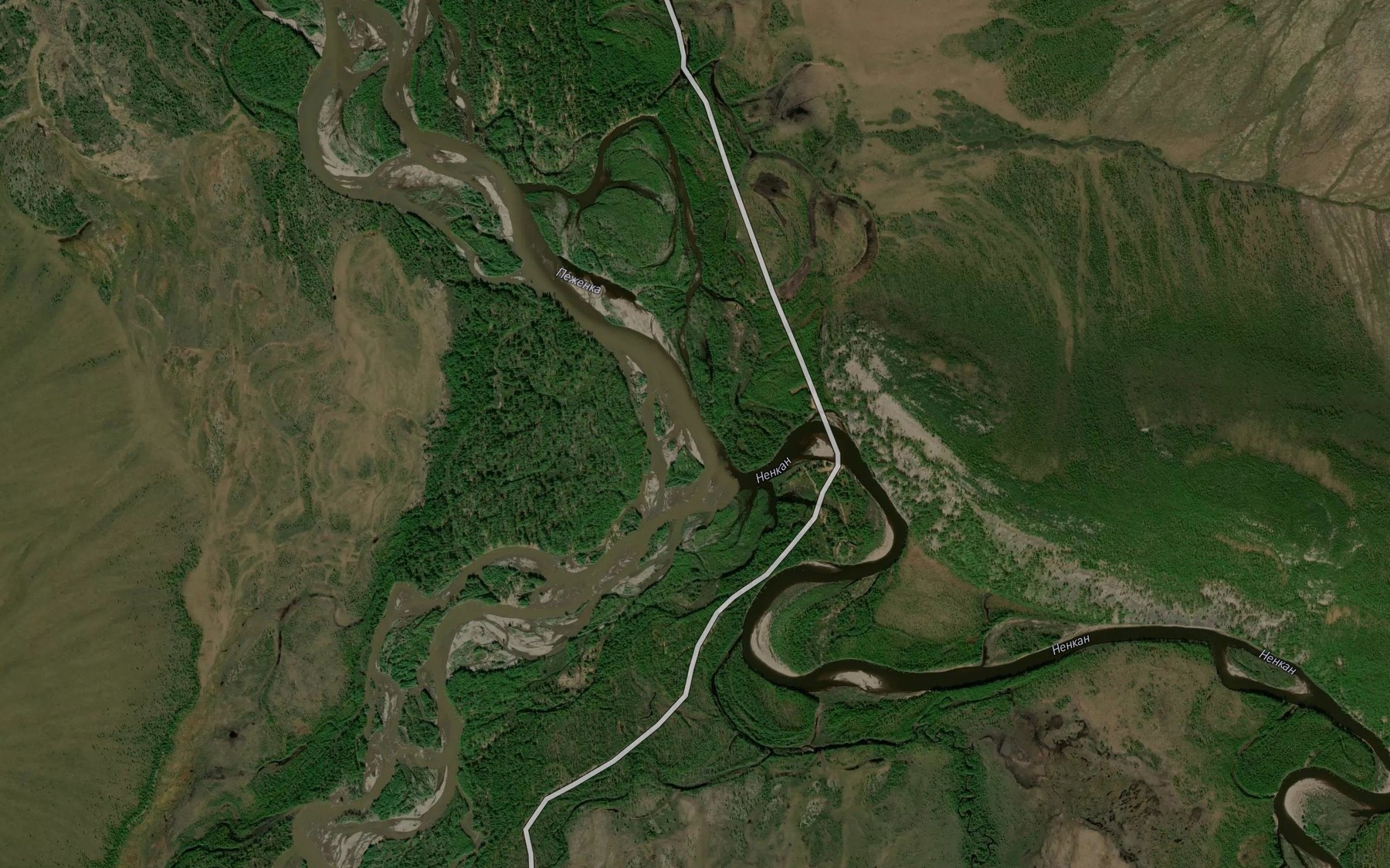 Satellite map of the Nenkan