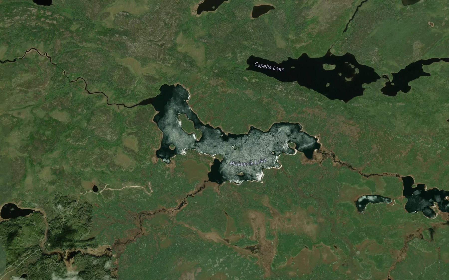 Satellite map of the Miskeesik Lake