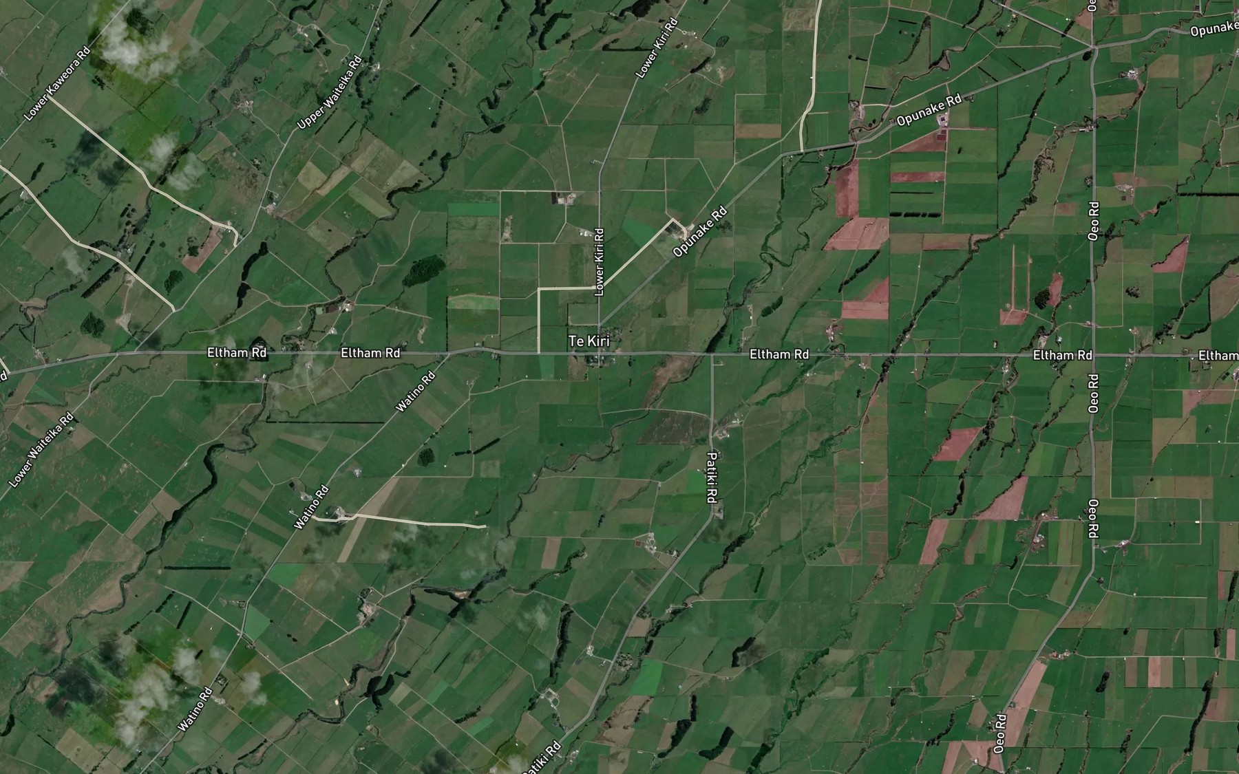 Satellite map of the Mangatawa Stream