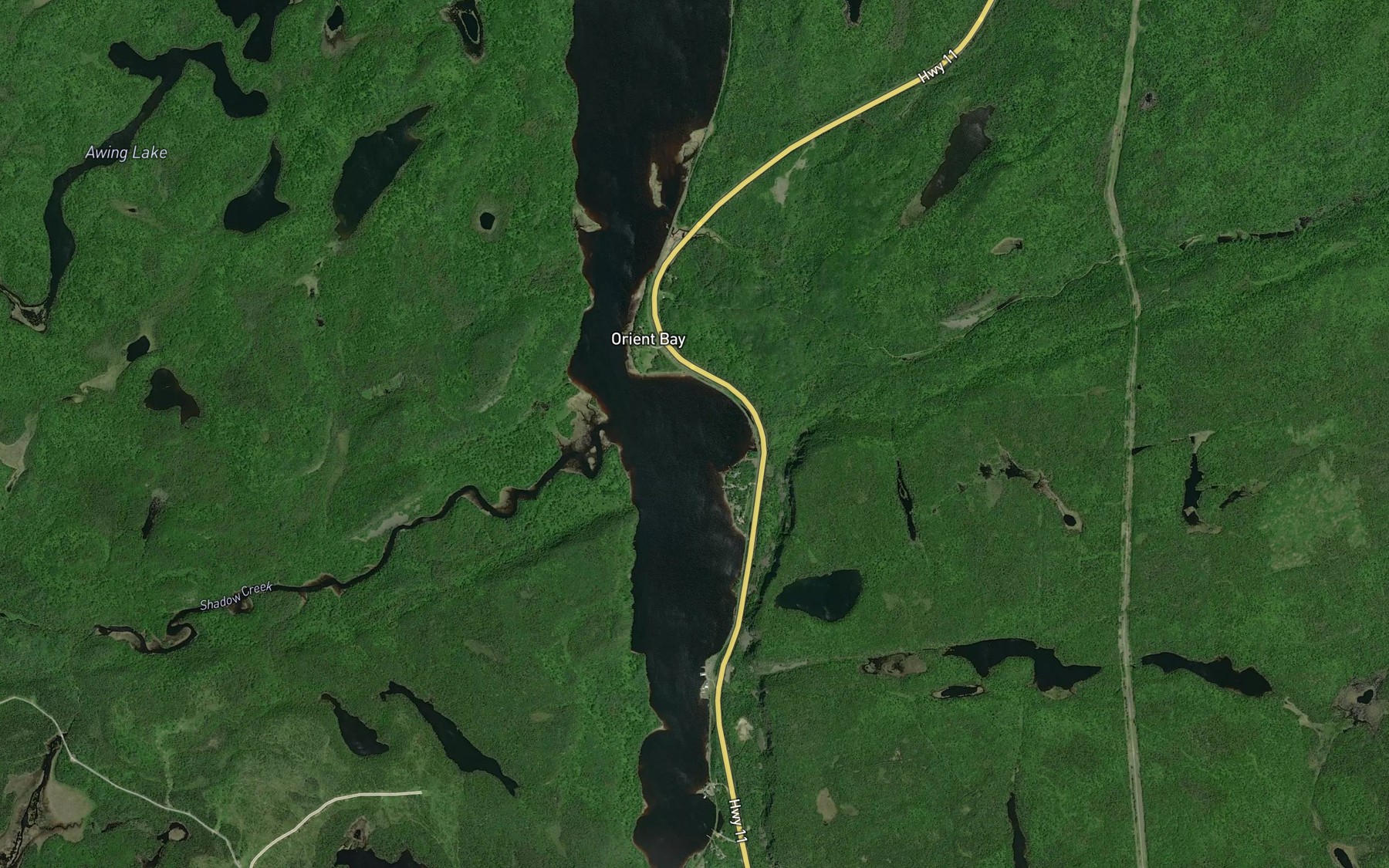 Satellite map of the Shadow Creek