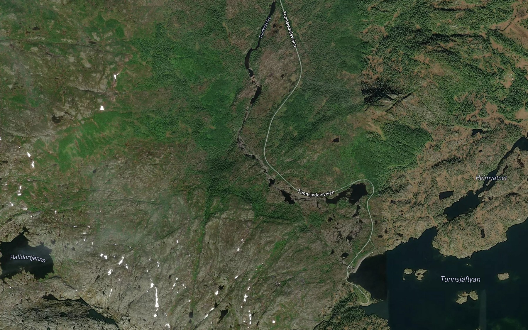 Satellite map of the Gangtrofossen
