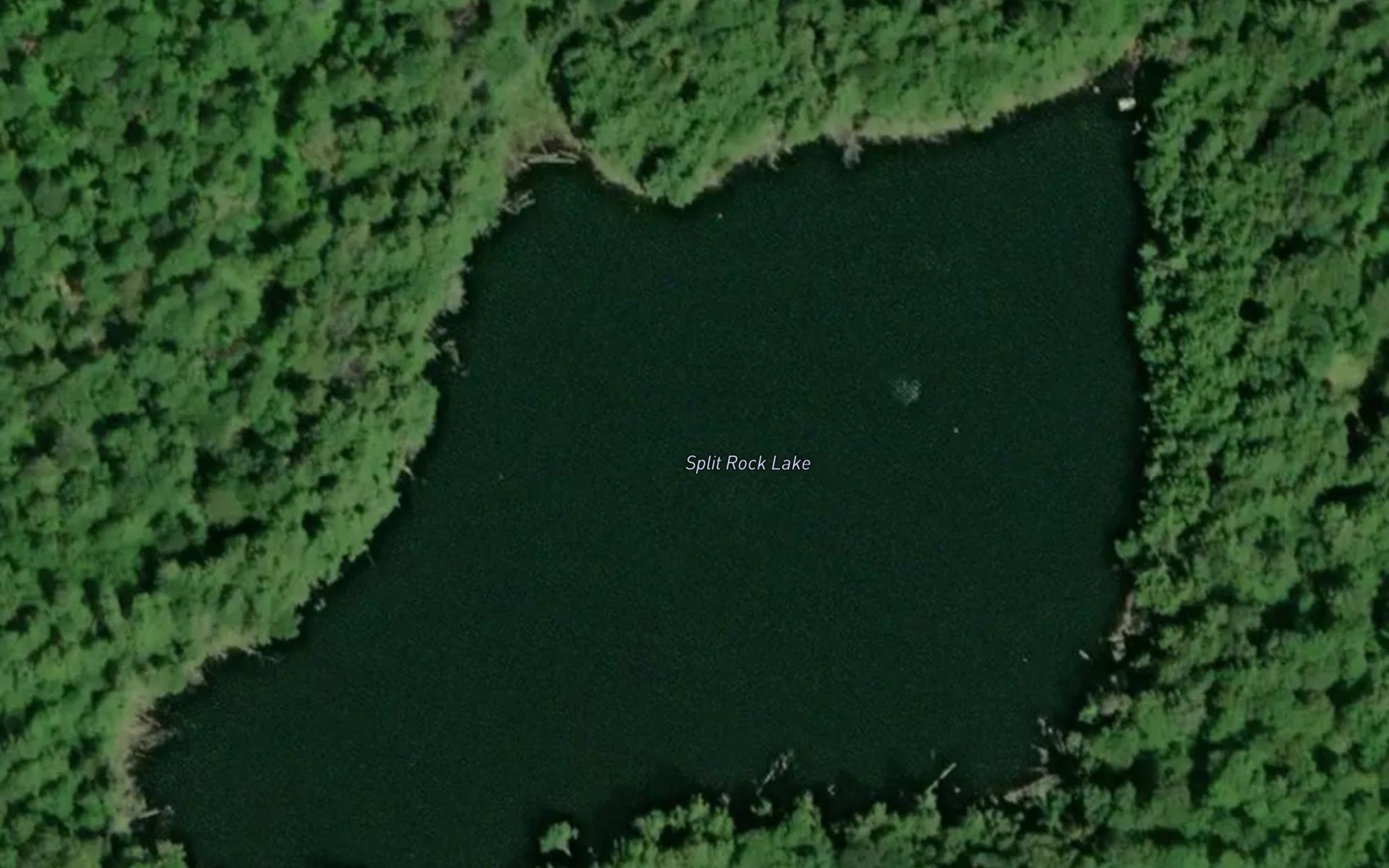 Satellite map of the Split Rock Lake