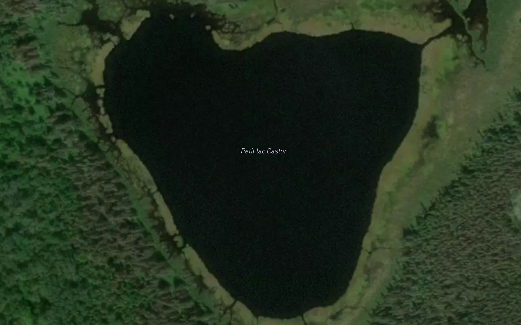 Satellite map of the Petit lac Castor