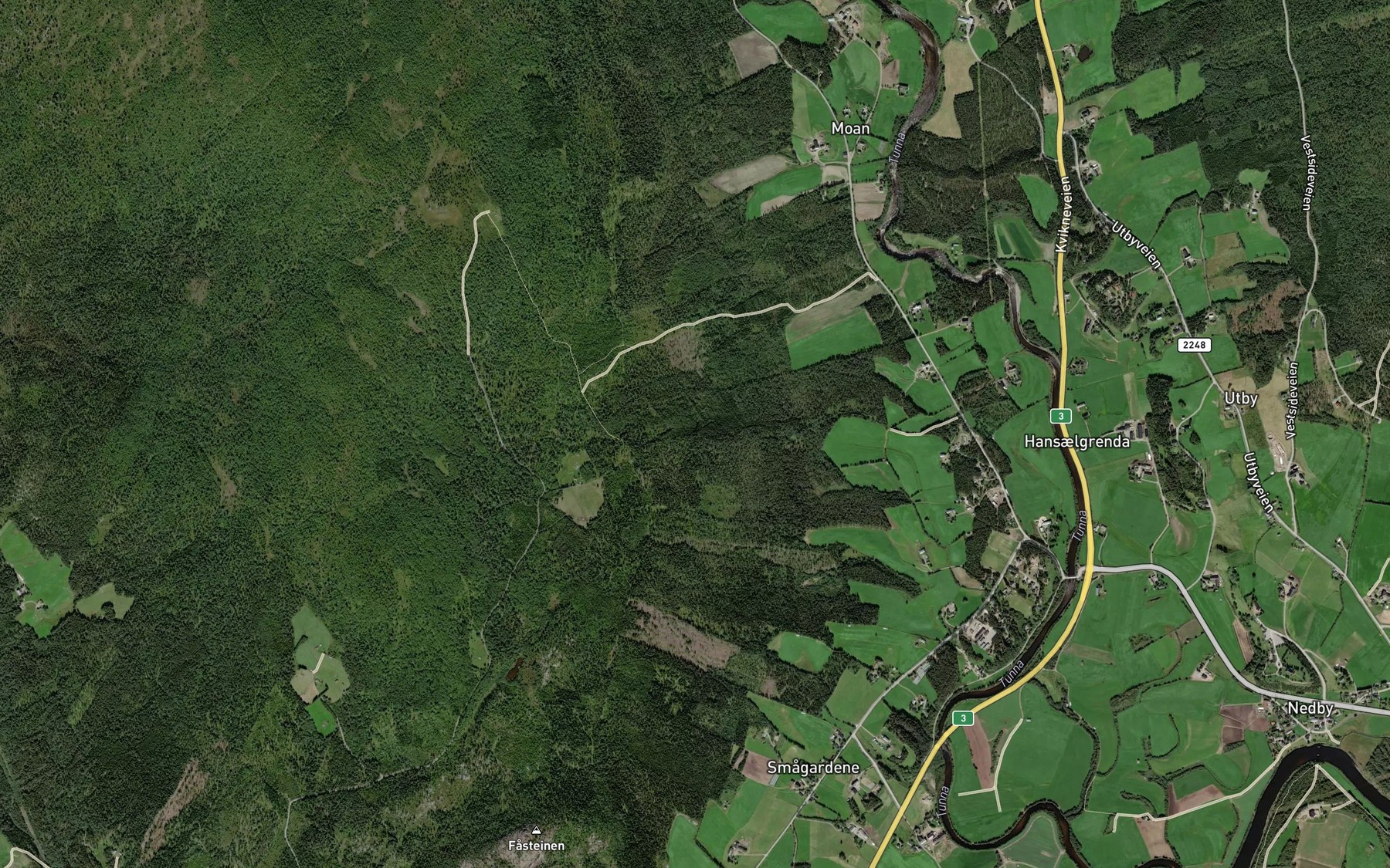 Satellite map of the Bondasbekken