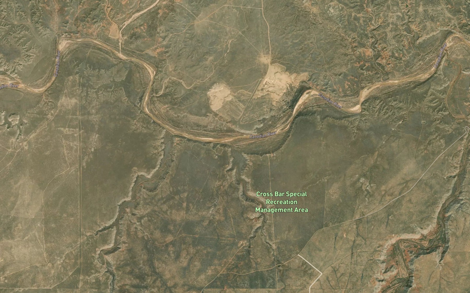 Satellite map of the Ranch Creek