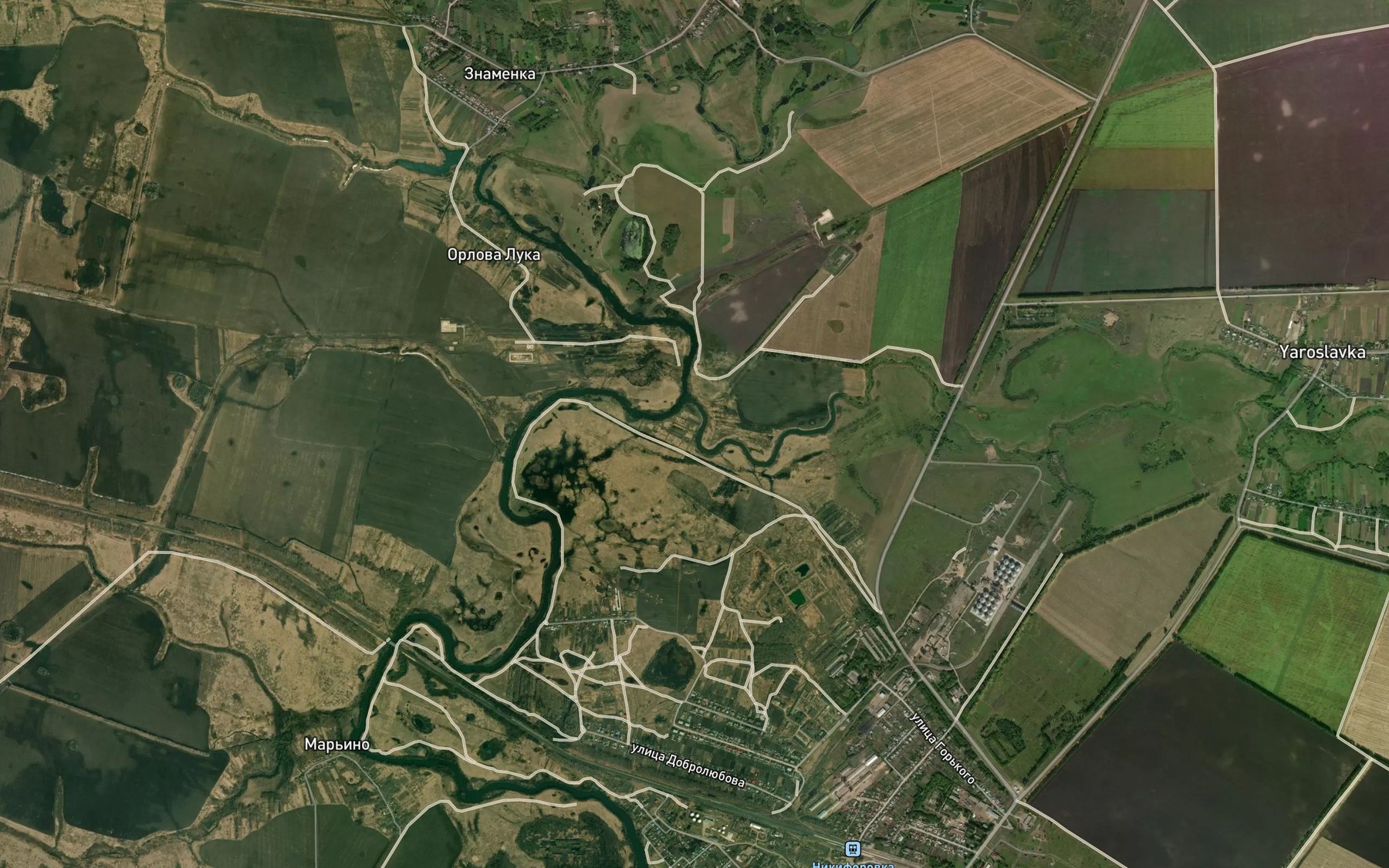 Satellite map of the Yaroslavka