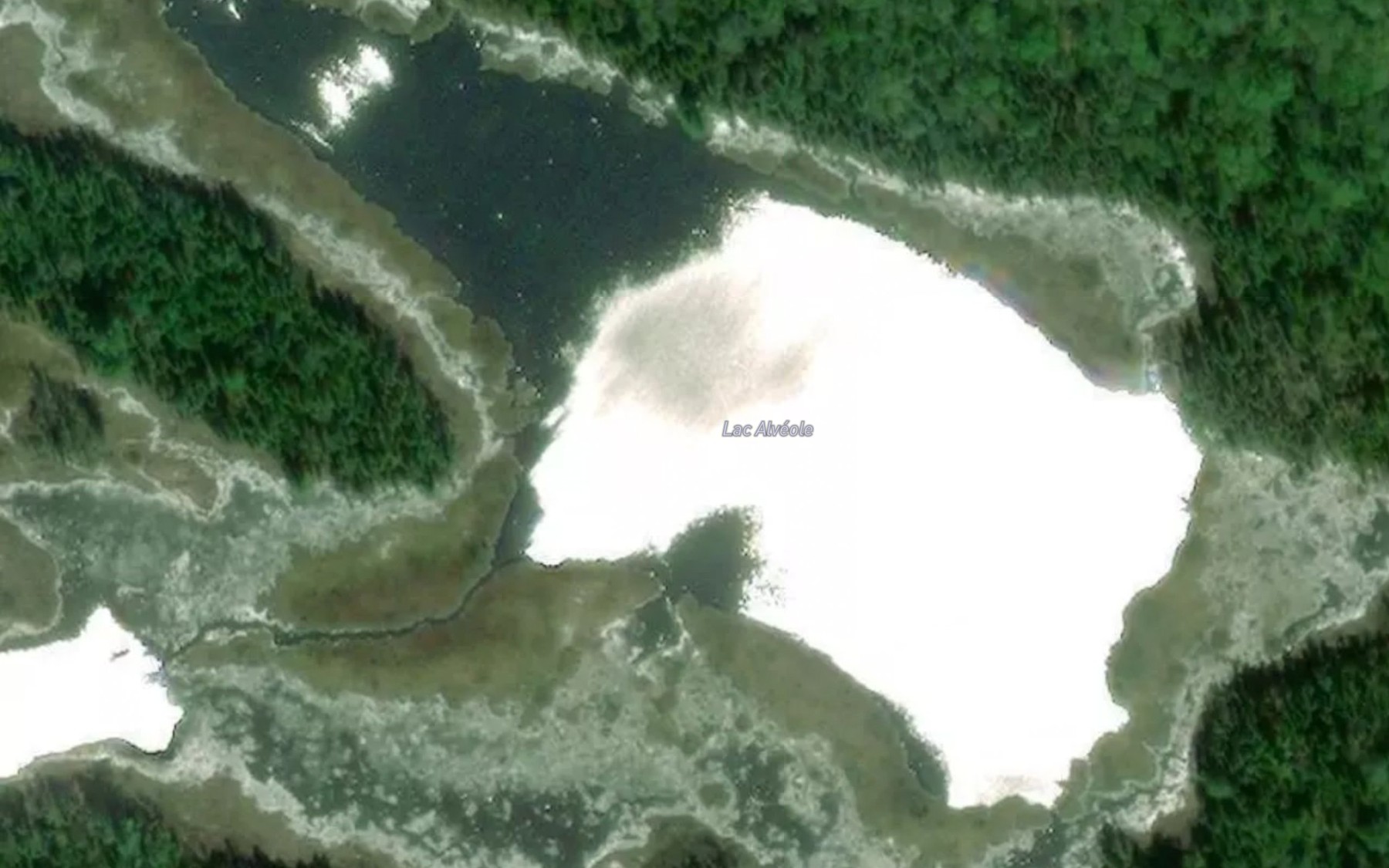 Satellite map of the Lac Alveole