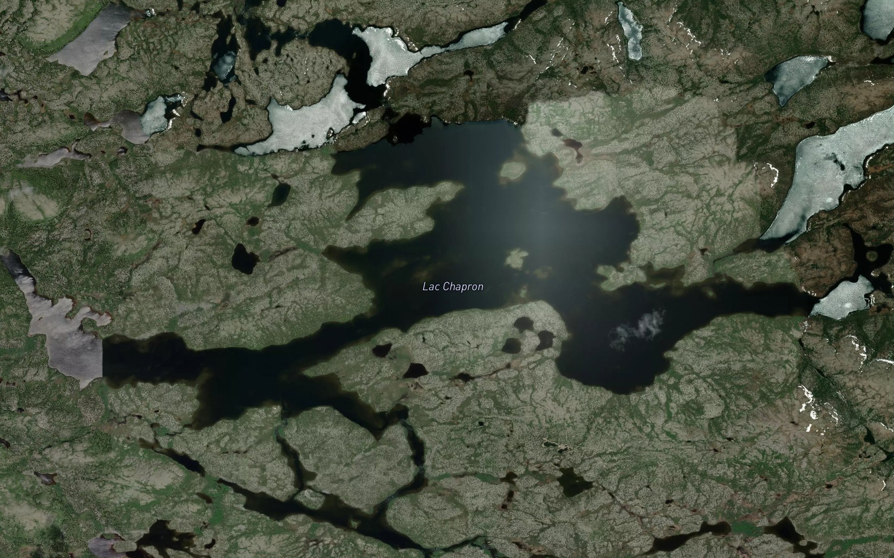 Satellite map of the Lac Chapron