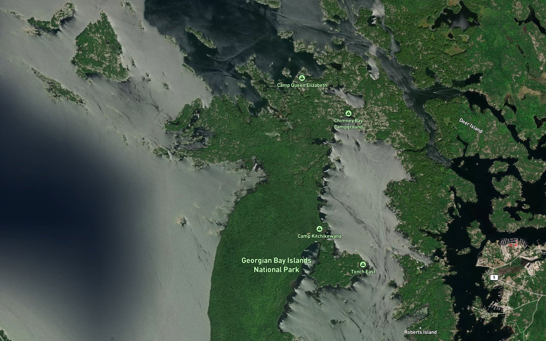 Satellite map of the Turtle Bay