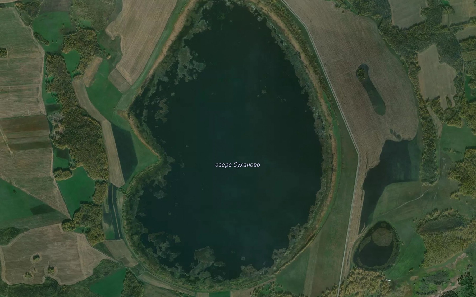 Satellite map of the Ozero Sukhanovo