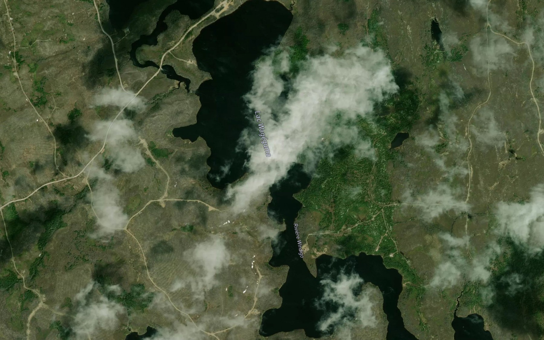 Satellite map of the Lac Wageguma
